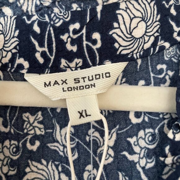 Max Studio Black and White Floral Maxi Dress Size XL NWT - Picture 3 of 4